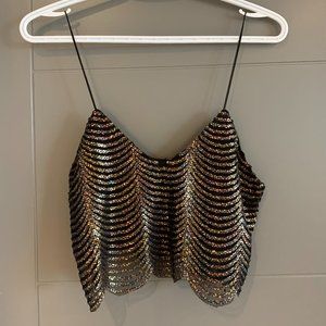 Signature 8 Sequin Crop Top